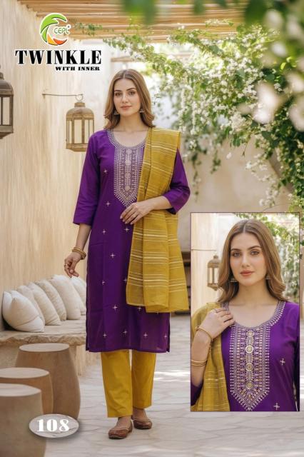 Desi kudi twinkle 3pcs kurtis official wholesaler